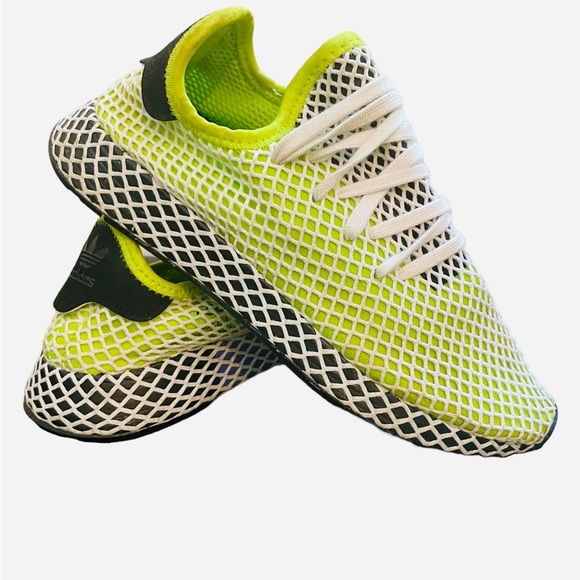 SOLD. ADIDAS mens B2779 slime lime green Deerupt Running Sneakers athletic shoes - Picture 4 of 13